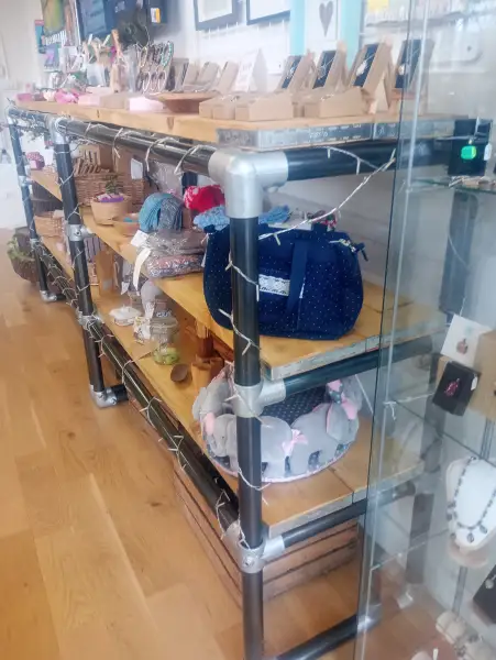 Scaffold shelving unit&period; Made to order&period; Check out Coalville CAN Makers gallery where they are helping to sell fantastic artwork supporting local artists and an amazing CIC&period;: Swipe To View More Images